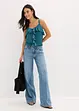 Wide leg jeans, low stretch, full length, bonprix