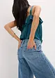 Wide leg jeans, low stretch, full length, bonprix