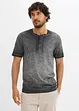 Henley shirt van biologisch katoen in washed out look, bonprix