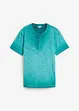 Henley shirt van biologisch katoen in washed out look, bonprix