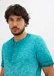 Henley shirt van biologisch katoen in washed out look, bonprix