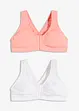 Bh zonder beugels  met voorsluiting (set van 2), bonprix