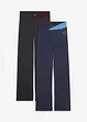 Katoenen sportbroek, bootcut (set van 2), bonprix