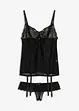 Bustier met jarretels en string ouvert (2-dlg. set), VENUS
