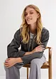 Bomber van glanzende viscosemix, bonprix