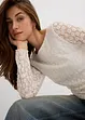 Longsleeve van kant, bonprix