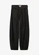 Barrel jeans mid waist met riem, bonprix