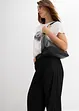 Barrel jeans mid waist met riem, bonprix
