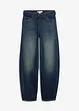 Barrel jeans mid waist met riem, bonprix