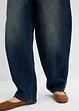 Barrel jeans mid waist met riem, bonprix