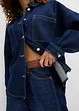Oversized denim shacket van biologisch katoen, bonprix