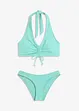 Bikini met halternek (2-dlg. set) met plooitjes, bonprix