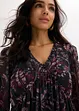Mesh jersey jurk met volants, bonprix