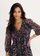 Mesh jersey jurk met volants, bonprix