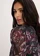 Mesh jersey jurk met volants, bonprix