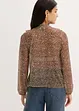 Mesh shirt met volant en strikhals, bonprix