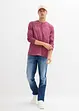 Henley shirt met lange mouwen in washed out look, bonprix