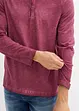 Henley shirt met lange mouwen in washed out look, bonprix