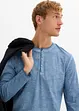 Henley shirt met lange mouwen in washed out look, bonprix