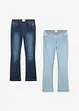 Instapjeans (set van 2), mid waist, bonprix