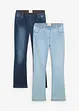 Instapjeans (set van 2), mid waist, bonprix