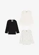 Longsleeve van biologisch katoen (set van 3), bonprix
