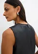 Imitatieleren top, bonprix