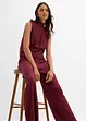 Slip-on broek van viscosemix met structuur, bonprix