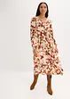 Midi jurk met lurex, gedessineerd, bonprix