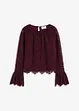 Kanten blouse met volants, bonprix