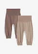 Gebreide baby broek in een katoenmix (set van 2), bonprix