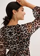 Midi jurk van zacht mesh, bonprix