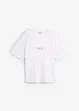 T-shirt met 3D print van puur biologisch katoen, loose fit, bonprix
