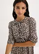 Jersey jurk met strik, bonprix