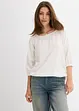 Katoenen shirtblouse met carréhals, halflange mouw, bonprix