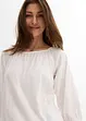 Katoenen shirtblouse met carréhals, halflange mouw, bonprix