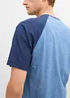Henley shirt met korte mouwen in gewassen look van puur biologisch katoen, bonprix