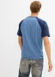 Henley shirt met korte mouwen in gewassen look van puur biologisch katoen, bonprix