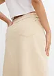 Twill rok met franjes, bonprix