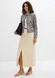Twill rok met franjes, bonprix