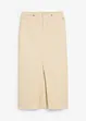 Twill rok met franjes, bonprix