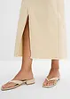 Twill rok met franjes, bonprix