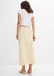 Twill rok met franjes, bonprix