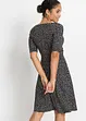 Gedessineerde jersey jurk met drapering in een zachte viscosemix, bonprix