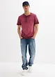 Henley shirt van biologisch katoen in washed out look, bonprix