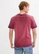 Henley shirt van biologisch katoen in washed out look, bonprix