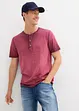 Henley shirt van biologisch katoen in washed out look, bonprix