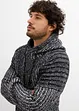 Grof gebreide hoodie met bikerdetails, bonprix