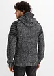 Grof gebreide hoodie met bikerdetails, bonprix