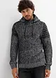 Grof gebreide hoodie met bikerdetails, bonprix
